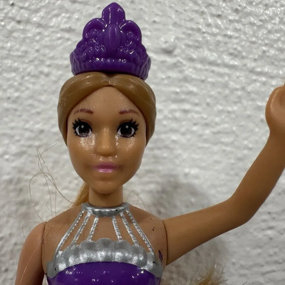 2019 McDonald's Barbie Princess Purple Dress Tiara Happy Meal Toy #3 Figure